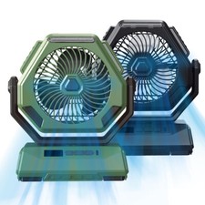 Camping Fan with LED Lantern USB Rechargeable Battery Powered Tent Fan Portable