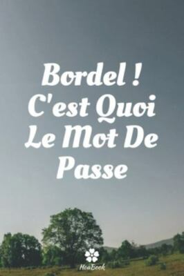 Bordel, C'est Quoi Le Mot De Passe: Un carnet parfait pour protéger tous vos ...