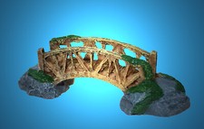 Aquarium Deko 🍀 KLEINE BRÜCKE 🍀 Terrarium Dekoration Höhle Zubehör Garnelen