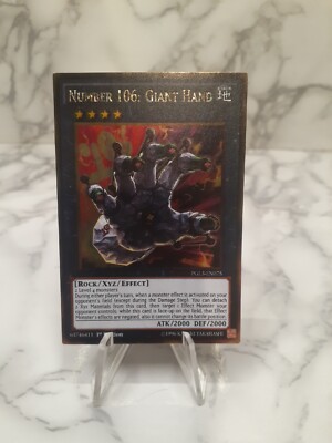 Yugioh! Number 106: Giant Hand. PGL3-EN075. Gold rare. 1st Ed. Near mint.  L@@K!!