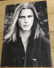 1999 CHARLIE CHRISTMAN, BEAU GARRETT for GUESS - Vintage Magazine 2-sided Ad