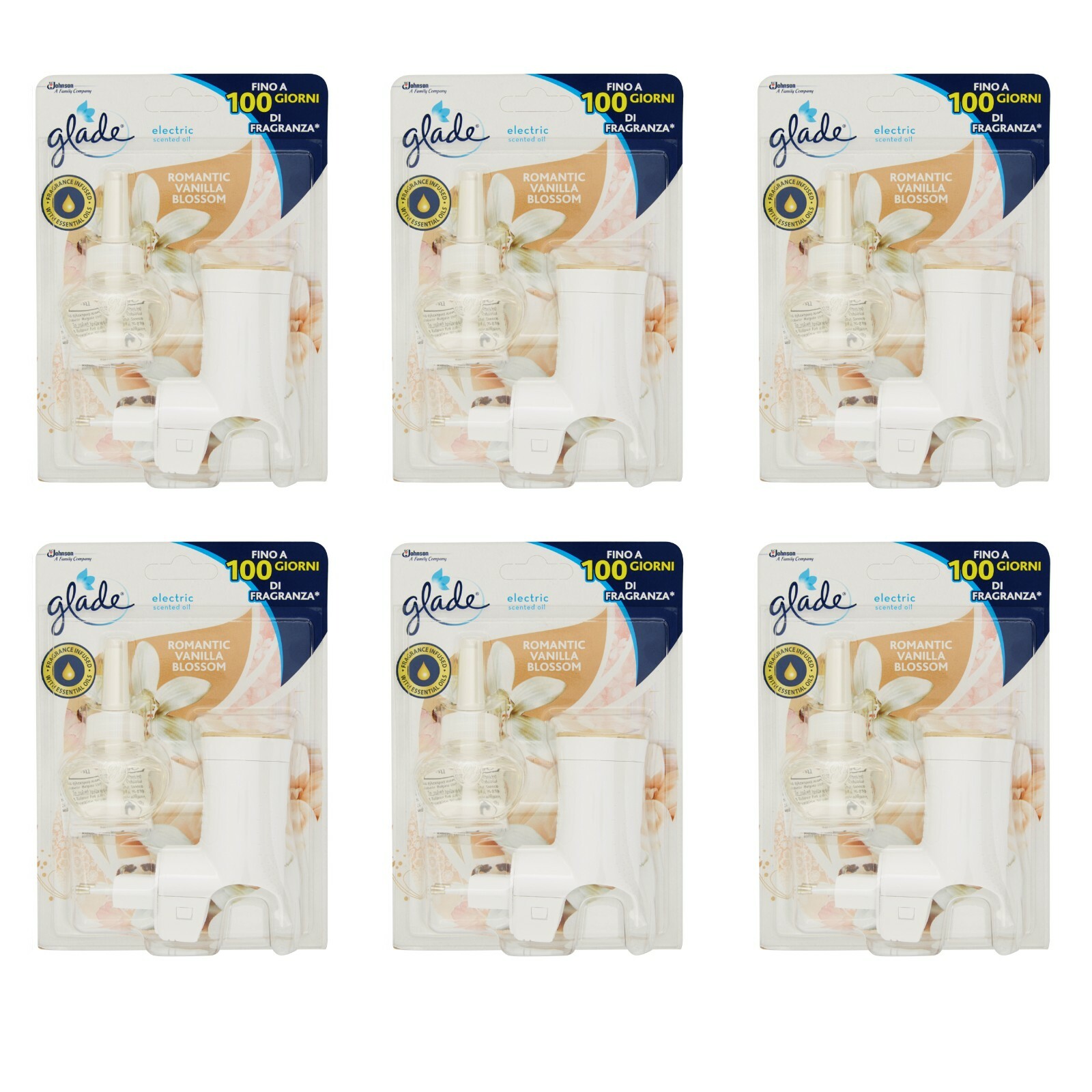 Glade Electric Scented Oil Romantic Vanilla Blossom 6 pz - Stock Casa