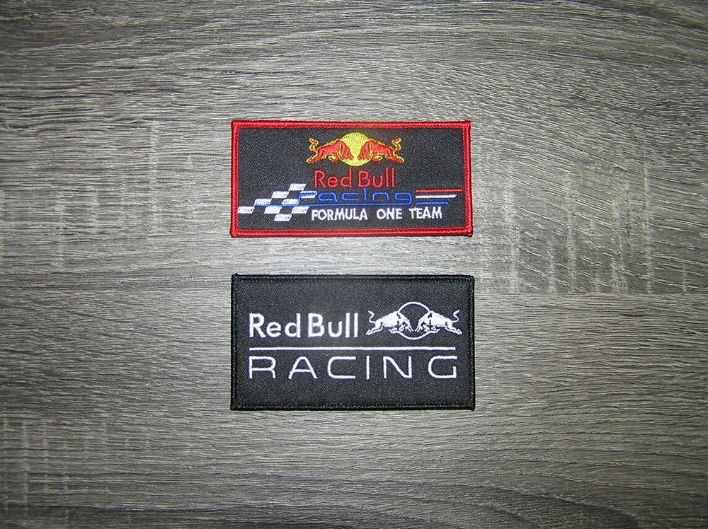 (2) Red Bull Racing Motorsports Energy Drink Iron On Patches