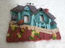Vintage Resin Light Switch Covers Double Birds And Bird Houses Robin Fence