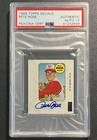 1969 Topps Decals Pete Rose Signed PSA/DNA Authentic Autograph Grade 10 Reds HOF