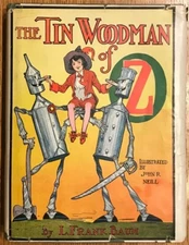 Vintage THE TIN WOODMAN OF OZ by L. Frank Baum - HC/DJ - Illustrated - V. Nice!