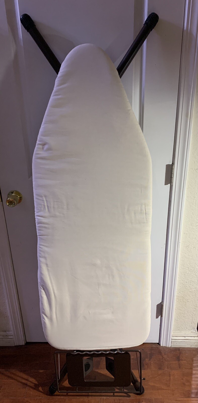 vintage iron board Full Size Brown metal leg + coverthings Mat eBay