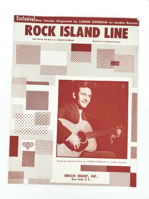 Rock Island Line Sheet Music 1956 Lonnie Donegan American Folk Song Ukulele Ebay