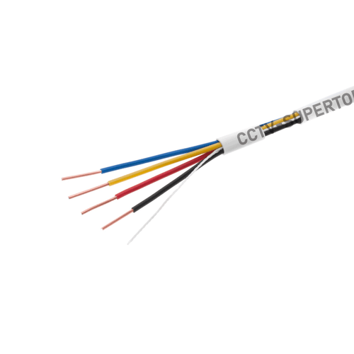 500 Fuß 22/4 AWG Solides Alarmkabel Kabel CCA Ungeschirmt Weiß für Sicherheitssystem - Bild 2 von 4