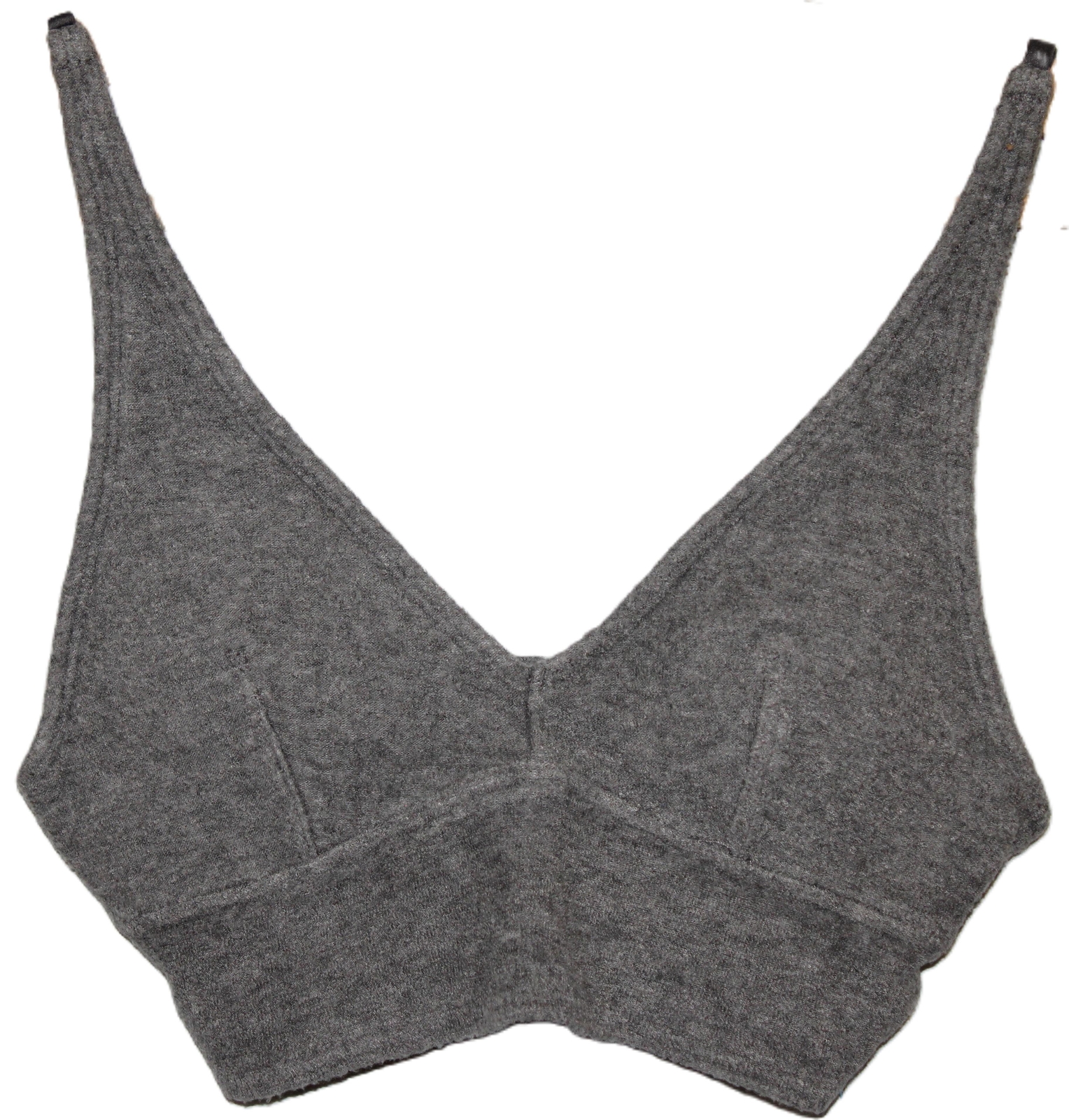 Women's Gilly Hicks Terry Bralette - Adjustable V-Neck Bra in Gray Size XS-image
