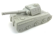 Vtg Marx Desert Fox Play Set Toy Replacement Light Gray 351 German Tank
