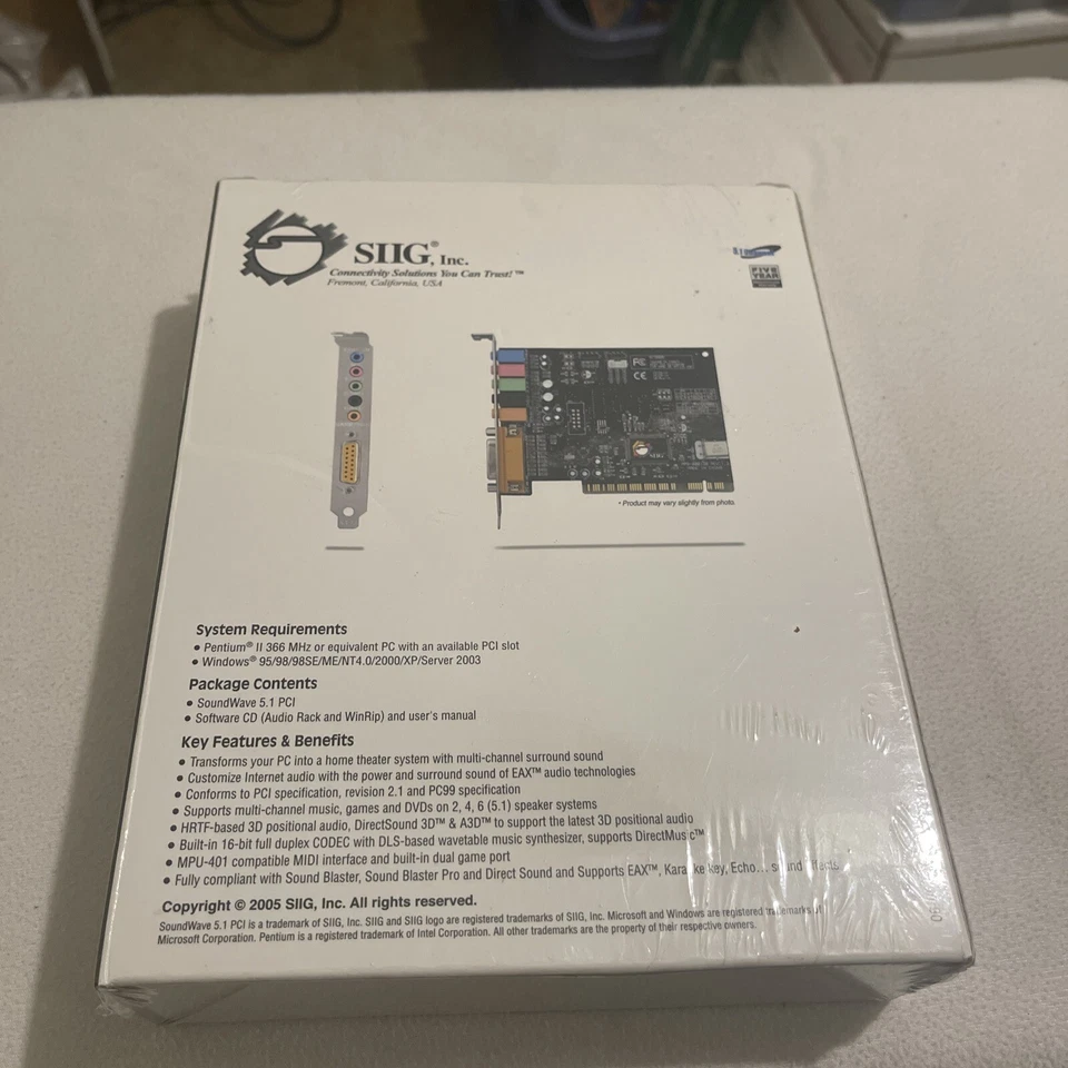 SIIG Sound Card IC-510012 SoundWave Digital Surround 5.1 PCI - Image 2 of 2