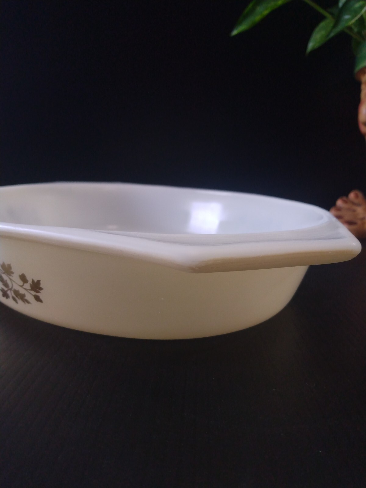 Pyrex Vintage Golden Acorn 1  1/2 Quart Handled Open Baker Casserole *EXCELLENT*