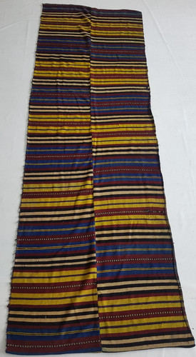 Vintage Handmade Traditional Turkish Striped Kilim Floor Rug Carpet 319x104 cm