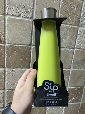 Sip by S'well Sour Apple Green 15 oz Hot Cold Insulated Bottle 450 ml NEW NIP