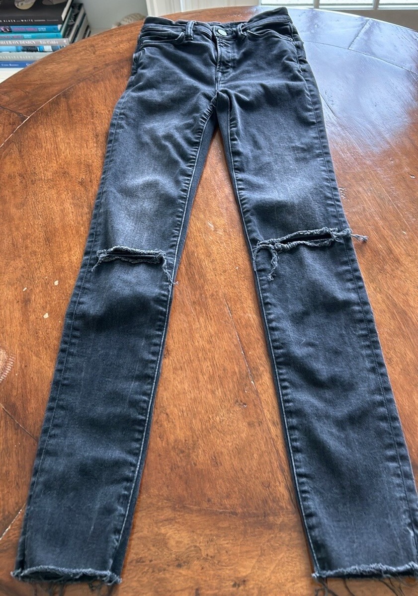 All saints Grace w 25 black skinny Distress jeans