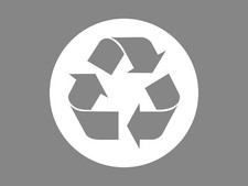 RECYCLING SYMBOL Bin Sticker Vinyl Decal Waterproof Label Waste Basket Trash