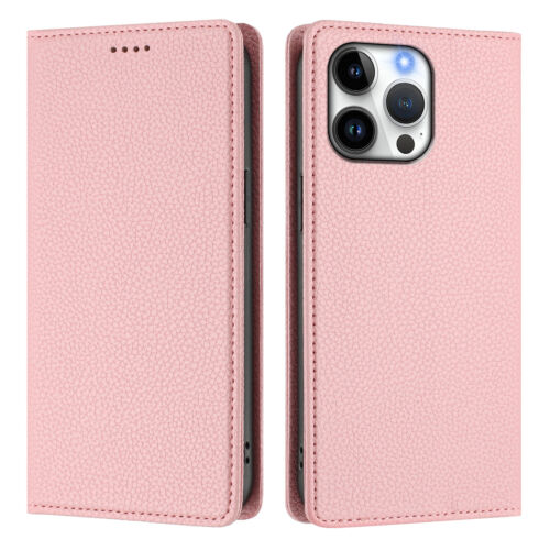 Funda de teléfono de cuero segura RFID con tapa magnética para iPhone 16 Pro 15 16e 14 13 - Imagen 42 de 120