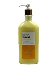 BATH BODY WORKS AROMATHERAPY SIMPLY UNWIND SANDALWOOD VANILLA BODY LOTION 6.5 OZ