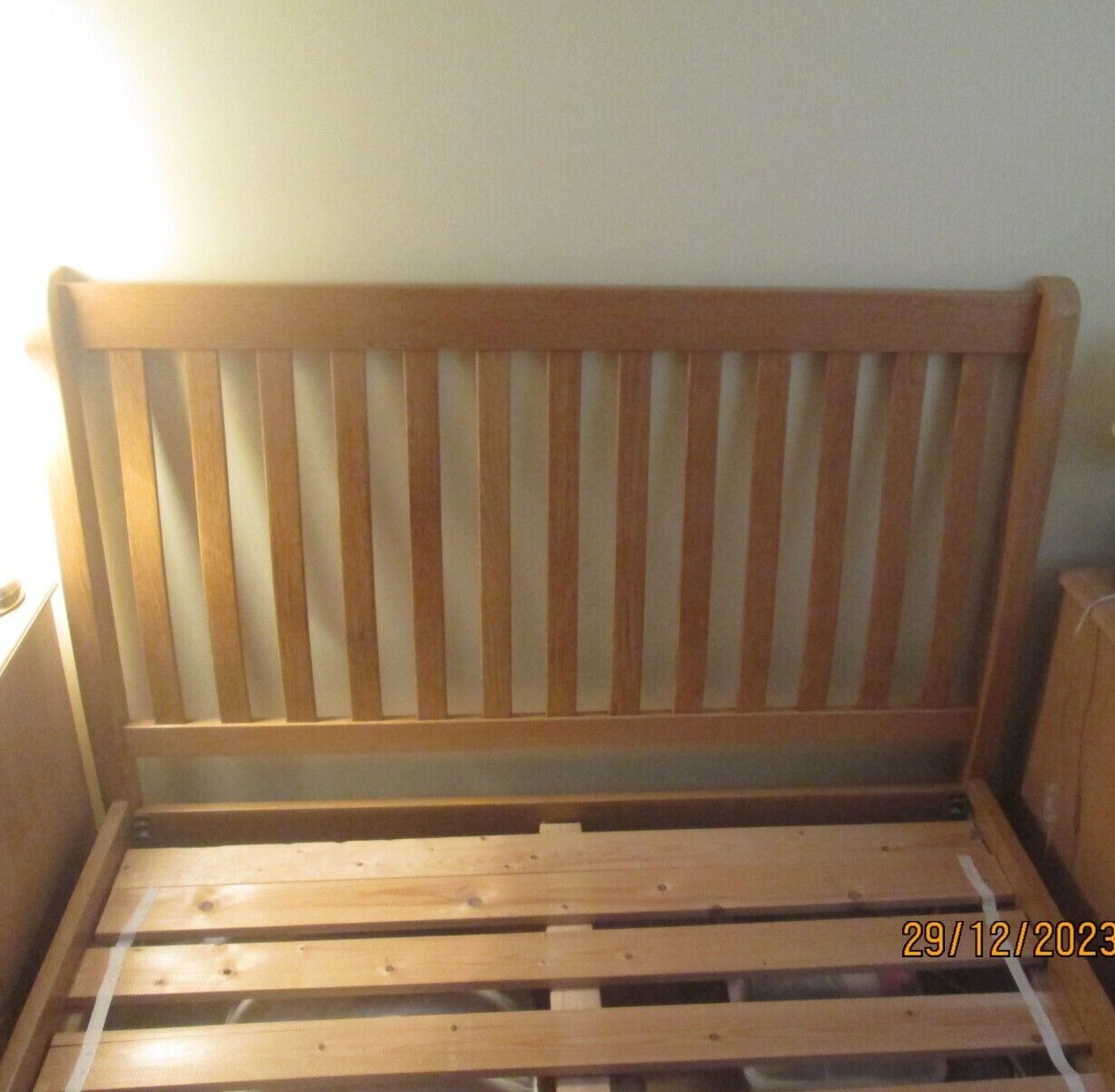 SOLID OAK DOUBLE BED FRAME ONLY eBay