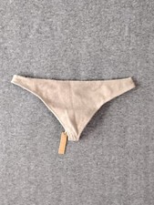 SKIMS Women's Cotton Blend Soft Terry Thong Color Desert Size S PN-THG-0403