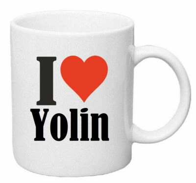 Kaffeetasse I Love Yolin Keramik Höhe 9,5cm in Weiß