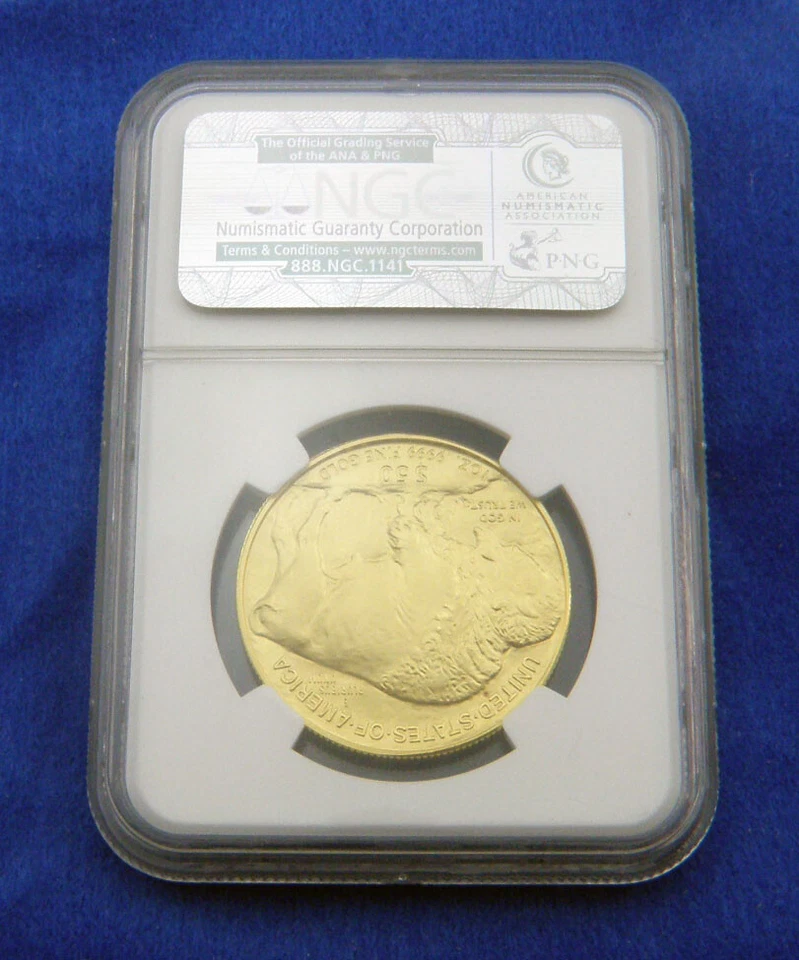 2006 Gold Buffalo $50 .9999 Fine Gold "FIRST YEAR OF ISSUE" - NGC MS70  - Image 4 of 4