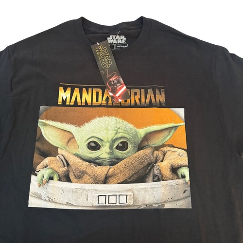 Camiseta Star Wars The Mandalorian Grogu Baby Yoda Gráfica SSS Negra Talla M Nueva con Etiquetas - Imagen 4 de 6