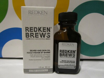 REDKEN ~ REDKEN BREWS BEARD AND SKIN OIL ~ 1 OZ BOXED