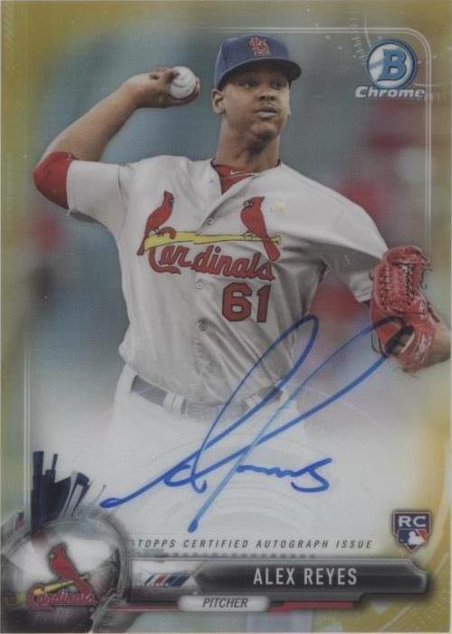 Alex Reyes Rookie Card 2017 Bowman - Chrome Rookie Autographs Alex Reyes #CRA-AR Gold ...