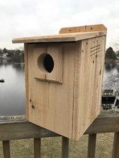 Kestrel Hawk Screech Owl Nest 3/4" Solid Cedar House Nesting Box FREE SHIPPING!!