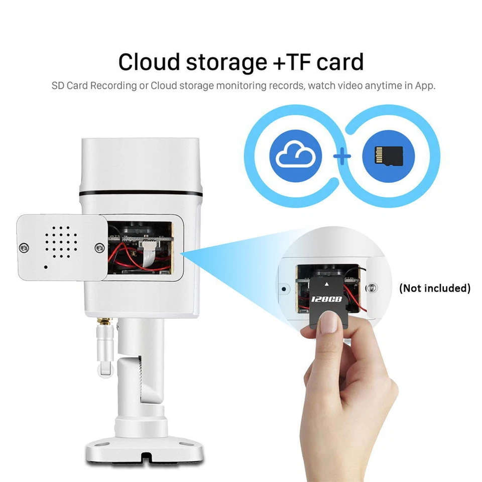 5MP Wifi POE IP Bullet Camera IR Dual Lights H.265 2 Way Audio IP66 Card Slot - Image 2 of 4