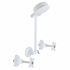 Shaw & Mason White Shower Set