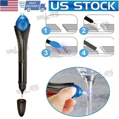 Fix UV Light Repair Tool Quick 5 Second Glue Refill Liquid Plastic Welding US