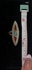 Vintage Native Zuni Turquoise Coral Inlay pinky Ring Size 5 No Stamp old pawn — photo 2