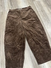 LANDS END WOMEN CASUAL LOUNGE BROWN PANTS MEDIUM M 10