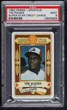 1982 Perma-Graphics/Topps Credit Cards Tim Raines #150-SS8206 PSA 9 MINT HOF