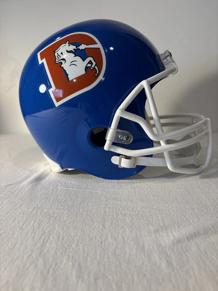 Clinton Portis Autographed Full Size Throwback Denver Bronco Helmet - Image 2 of 4
