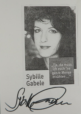 Autogramm deutsche Theaterschauspielerin Sybille Gabele (121140)
