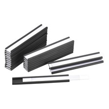 Label Holder 3" x 0.5" C Channel Rubber Magnetic for Rack Shelves Organize 20pcs