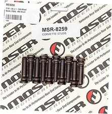  Wheel Stud, 7/16-20 in Thread, 1.750 in Long, 0.480 in Knurl, Steel, Black 