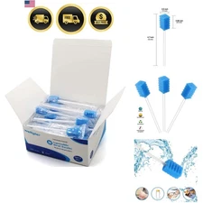 Disposable Oral Care Swabs Tooth Cleaning Mouth Swabs Blue 50
