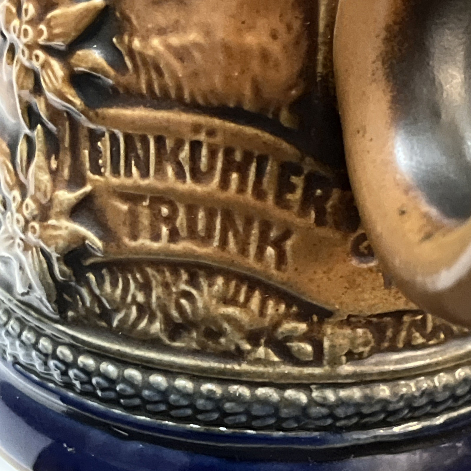 Vintage Gerz West Germany Pretzel Handle Stein With Lid