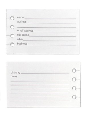 Address Book Refill Pages for Tracking Contact Details, 60 Entry Pages - Size...
