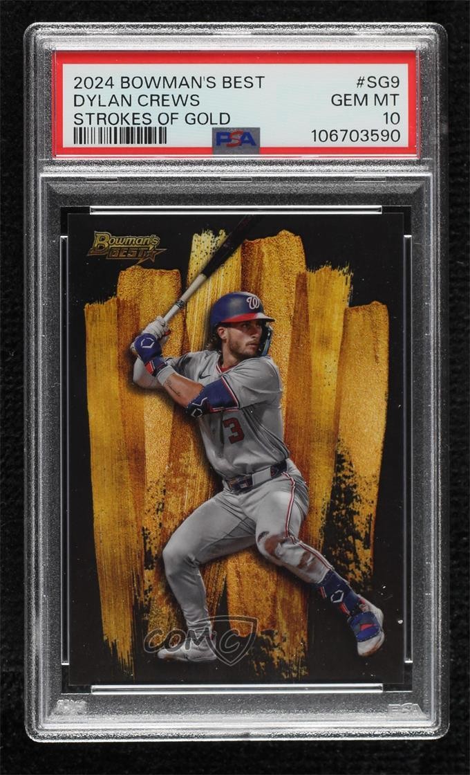 2024 Bowman's Best Strokes of Gold Dylan Crews #SG-9 PSA 10 GEM MT