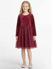 Wonder Nation Girls Long Sleeves Velour Tutu Dress