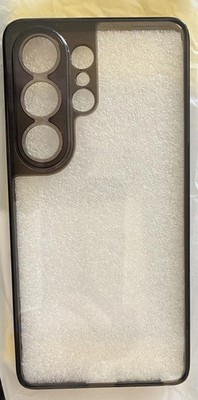 Clear Black Transparent Back Case Cover for Smartphone, Multiple Camera Cutouts