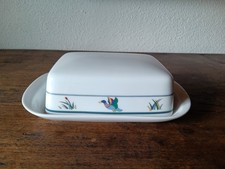 5.7 Arzberg Butterdose * Europe Bluebirds * Butterplatte + Deckel