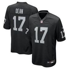 Las Vegas Raiders Nakobe Dean #17 Nike Black 2026 Official NFL Game Jersey
