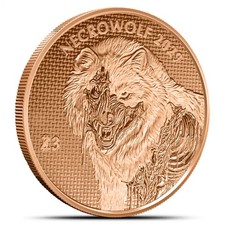 2029 1 oz Zombucks World Necrowolf Copper Round | 1 oz AVDP
